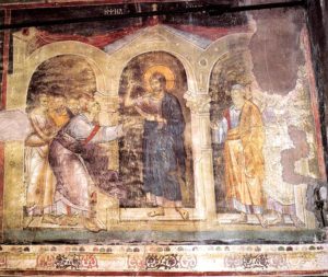 Запевнення апостола Хоми, Cathedral Protata, Athos, 13th Century