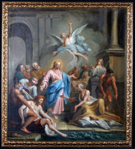 Зцілення розслабленого коло купелі Вифезда, follower of Jean-Bernard RESTOUT