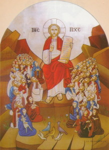 Нагорна проповідь, сучасна Коптська ікона написана монахинями Saint Demiana Monastery, Egypt