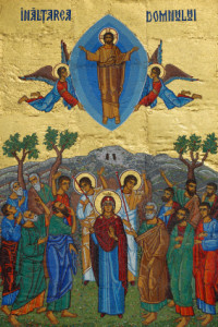 Вознесіння. Mosaic from Neamt Monastery, Romania