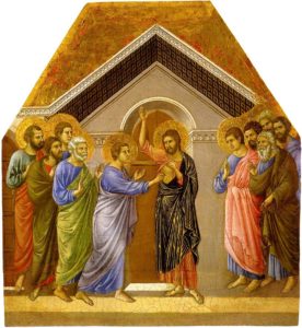 Запевнення апостола Хоми, Duccio, a panel from his Maestà