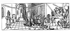 Знищення лютеранами церковного убранства, німецька гравюра 1530р.