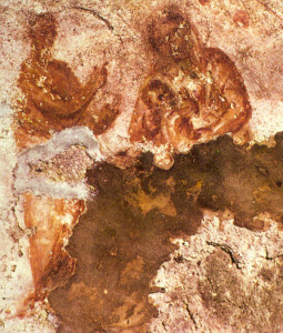 Зображення Богородиці з малюком Ісусом, ІІ ст. катакомби Прісцилли, Рим