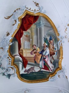 Митар і фарисей, фреска, Ottobeuren Basilica