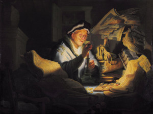Притча про нерозумного багача, Rembrandt, 1627.
