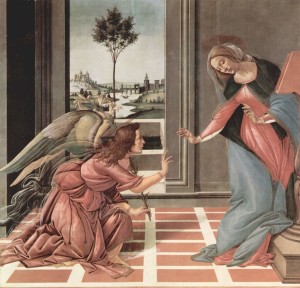 Благовіщення, Botticelli, 1490