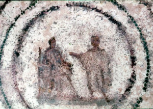 Благовіщення, катакомби Присцилли, Рим, 2-ге століття
