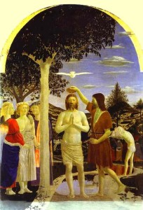 Хрещення Ісуса Христа, Piero della Francesca, 1445