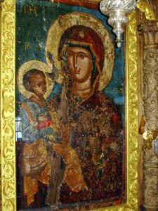 Ікона Богородиці, що слугувала наверненню Марії Єгипетської. Зараз на горі Афон